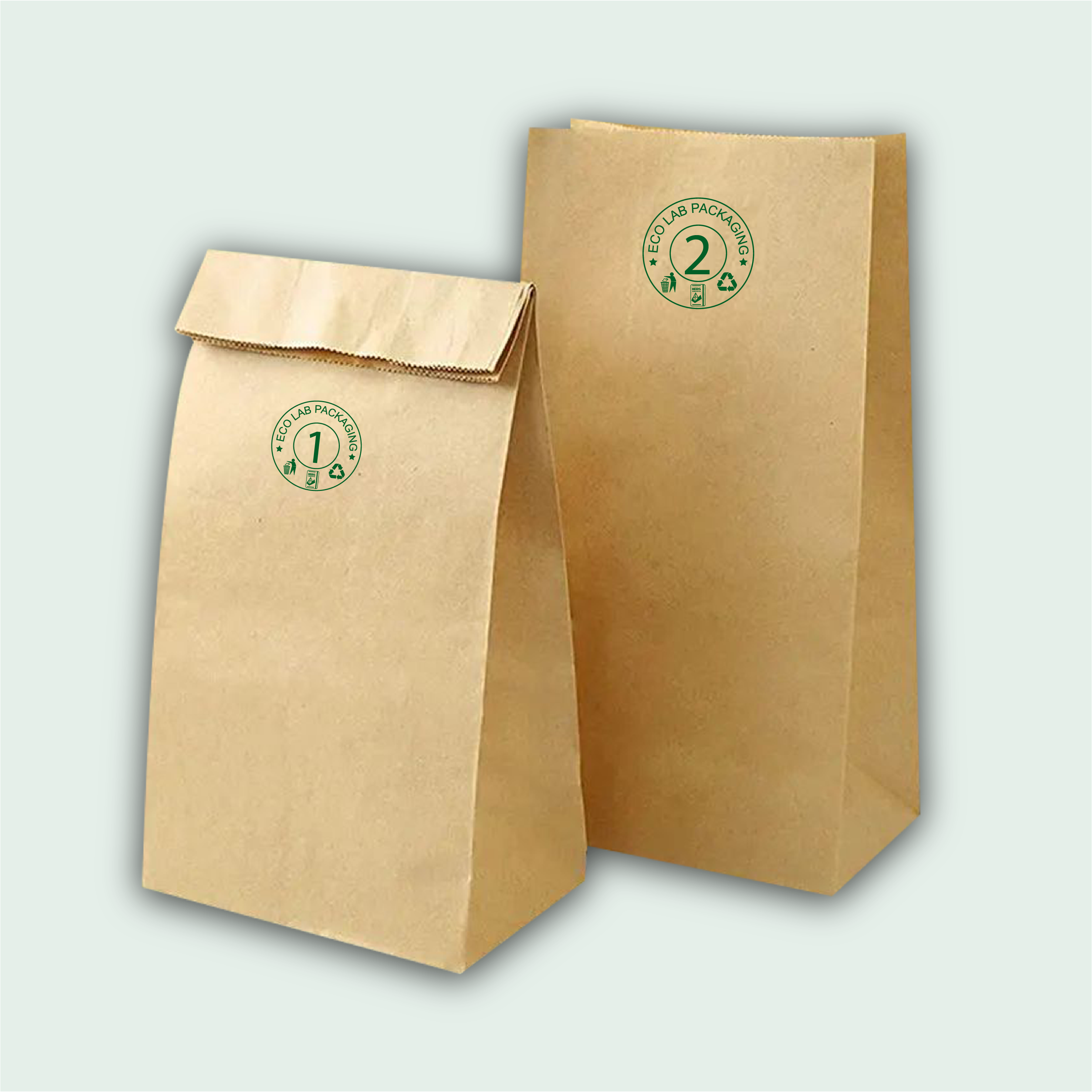 Packing khaki kraft paper eco lab packaging non woven products